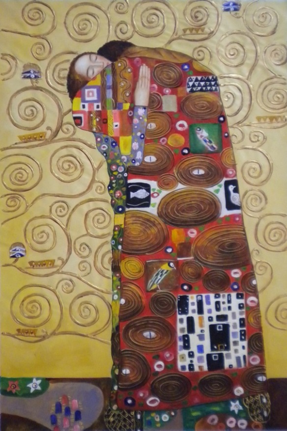 store falso d'autore Fulffilment 70x50cm di Gustav Klimt